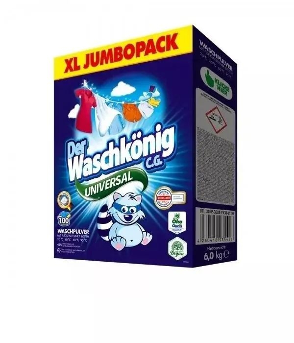 Drogerie a kosmetika - WASCHKÖNIG PRÁŠEK UNI 6KG 100PD