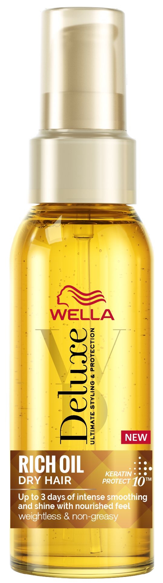 Drogerie a kosmetika - Wella Deluxe vyživující vlasový olej pro suché a poškozené vlasy 100 ml