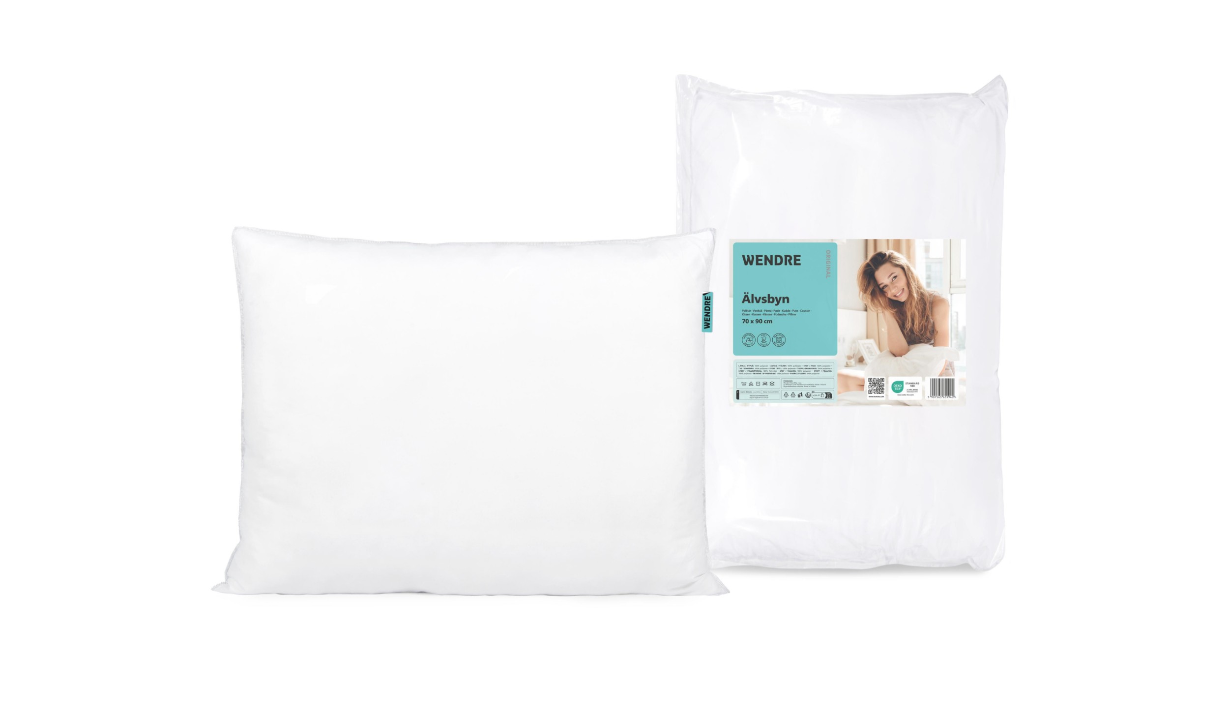 Domácnost a Zahrada - Wendre polštář Älvsbyn Microfiber 70x90 1 ks