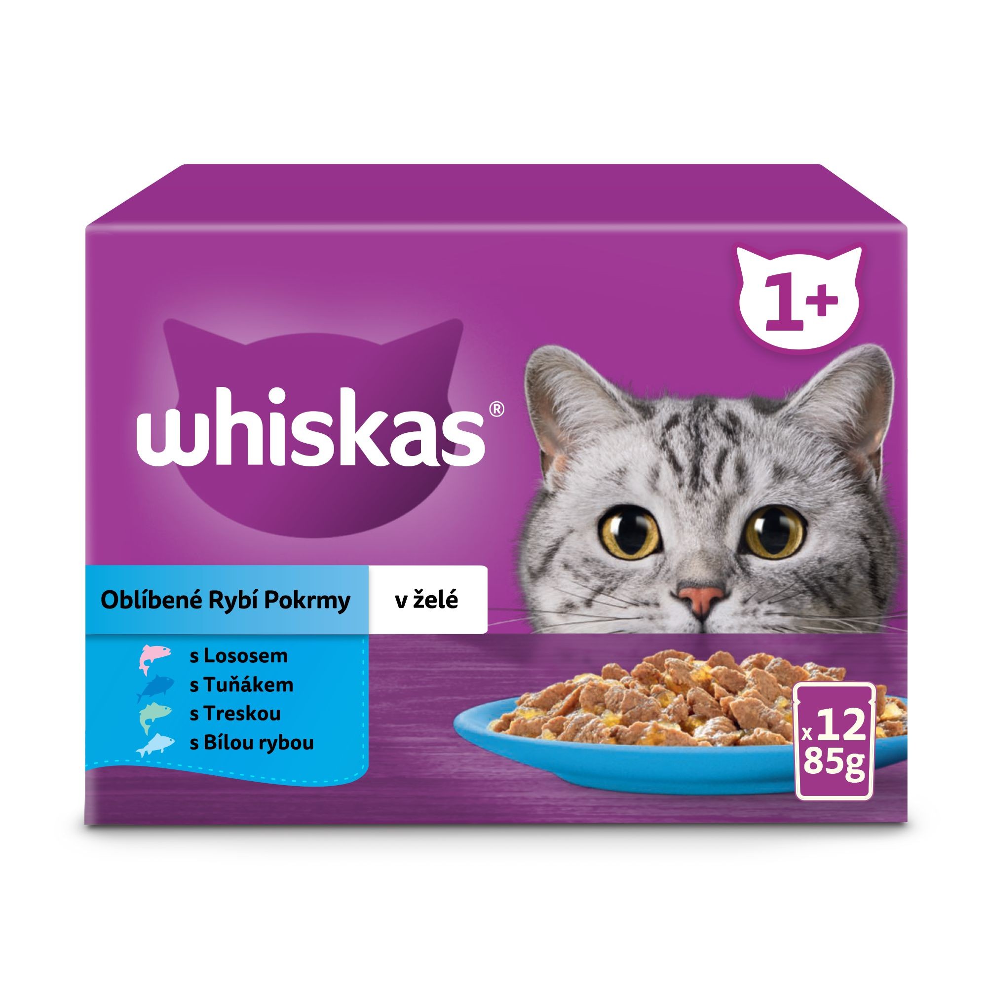 Svět zvířat - Whiskas Casserole kapsička rybí výběr v želé pro dospělé kočky 12 x 85 g