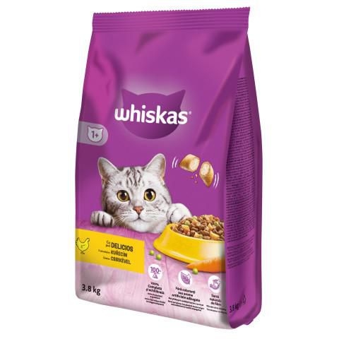 Svět zvířat - Whiskas Chutné plněné granule s kuřecím masem 1+ věk 3,8 kg