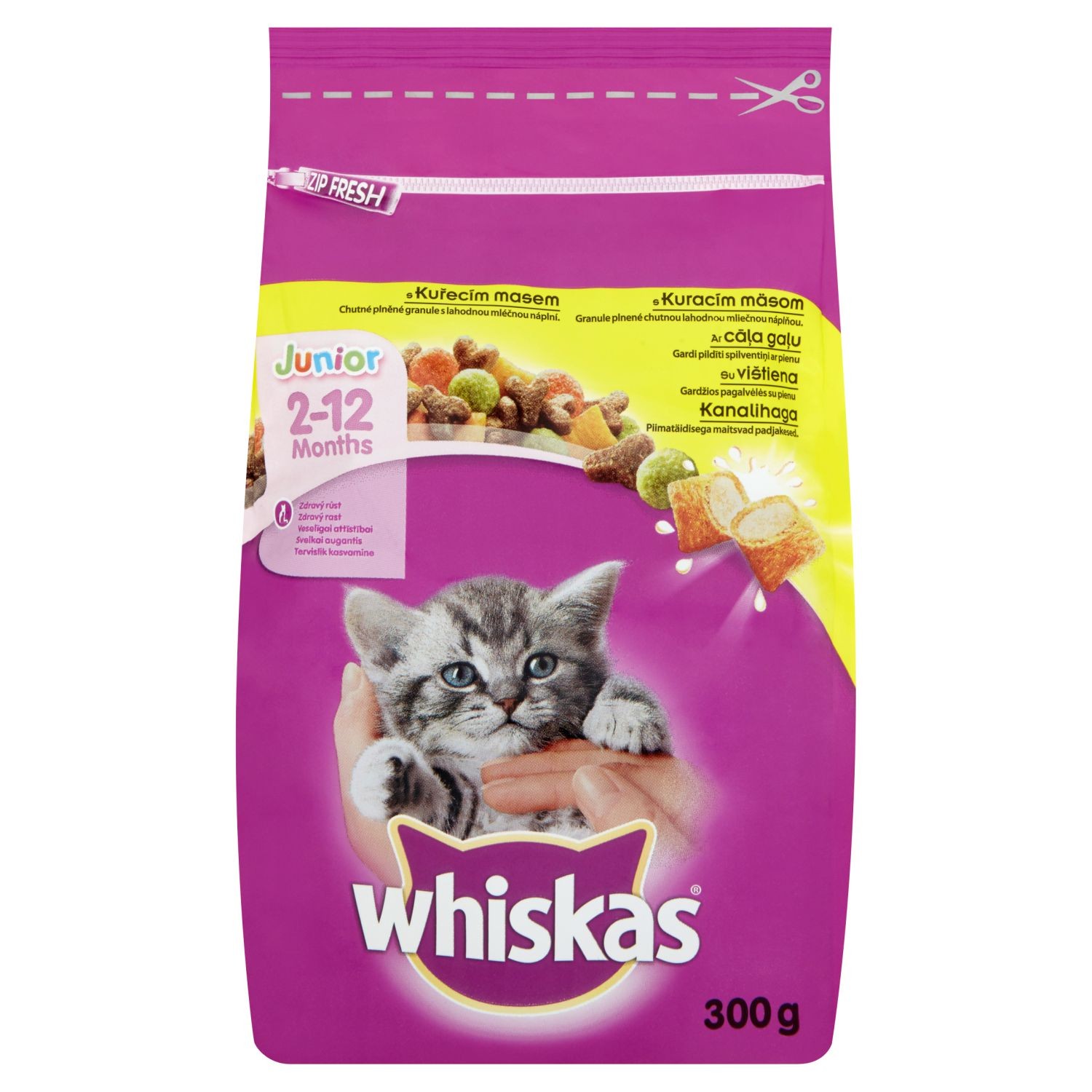 Svět zvířat - Whiskas granule junior s kuřecím masem 300 g