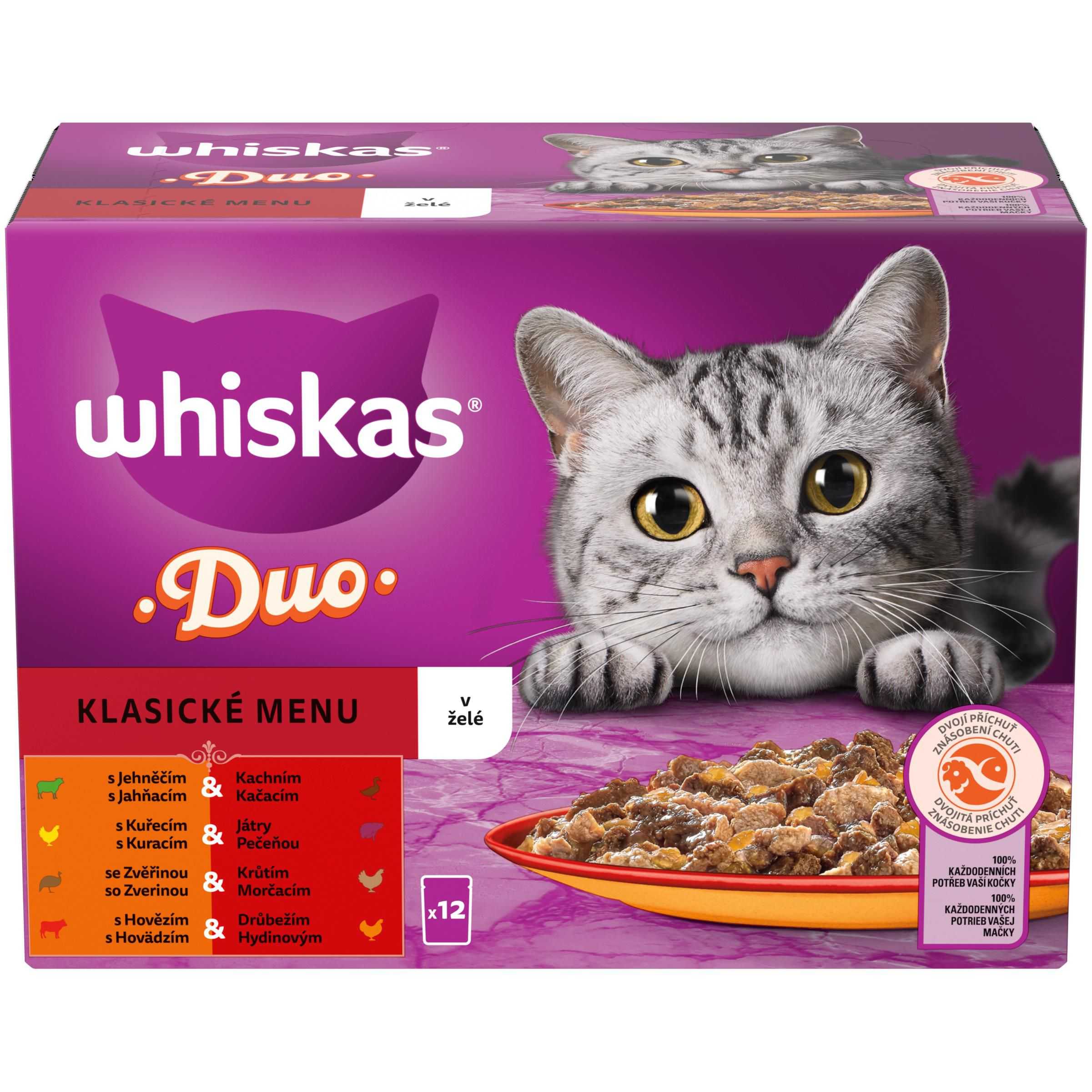 Svět zvířat - Whiskas kapsičky Duo Klasik v želé pro dospělé kočky 12 x 85g