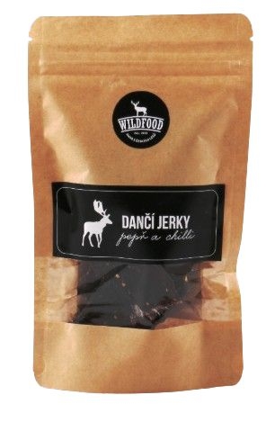 Trvanlivé potraviny - Wild food Dančí jerky pepř a chilli 30g
