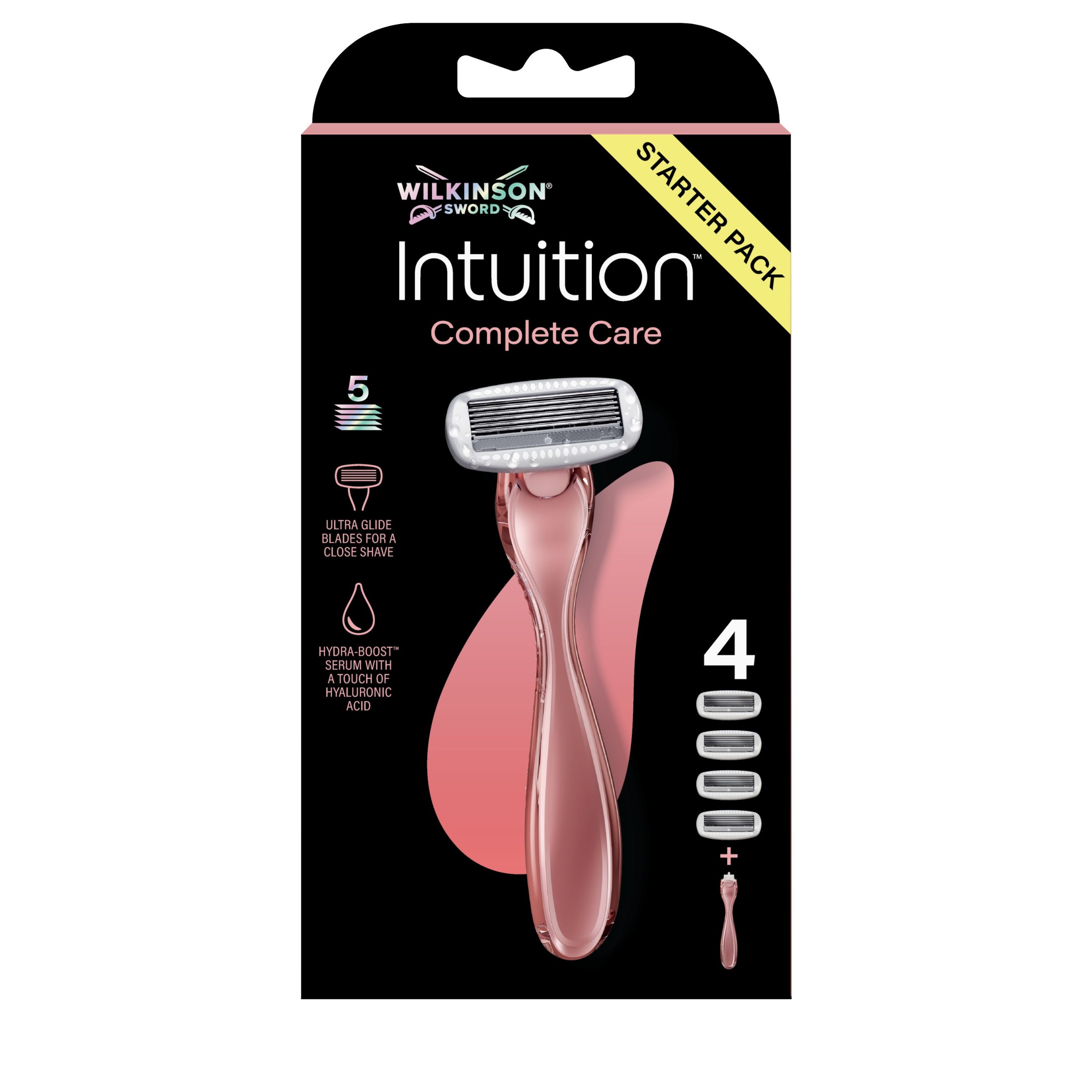 Drogerie a kosmetika - Wilkinson Sword Intuition Complete Care dámský holící strojek a 4 ks náhradní hlavice