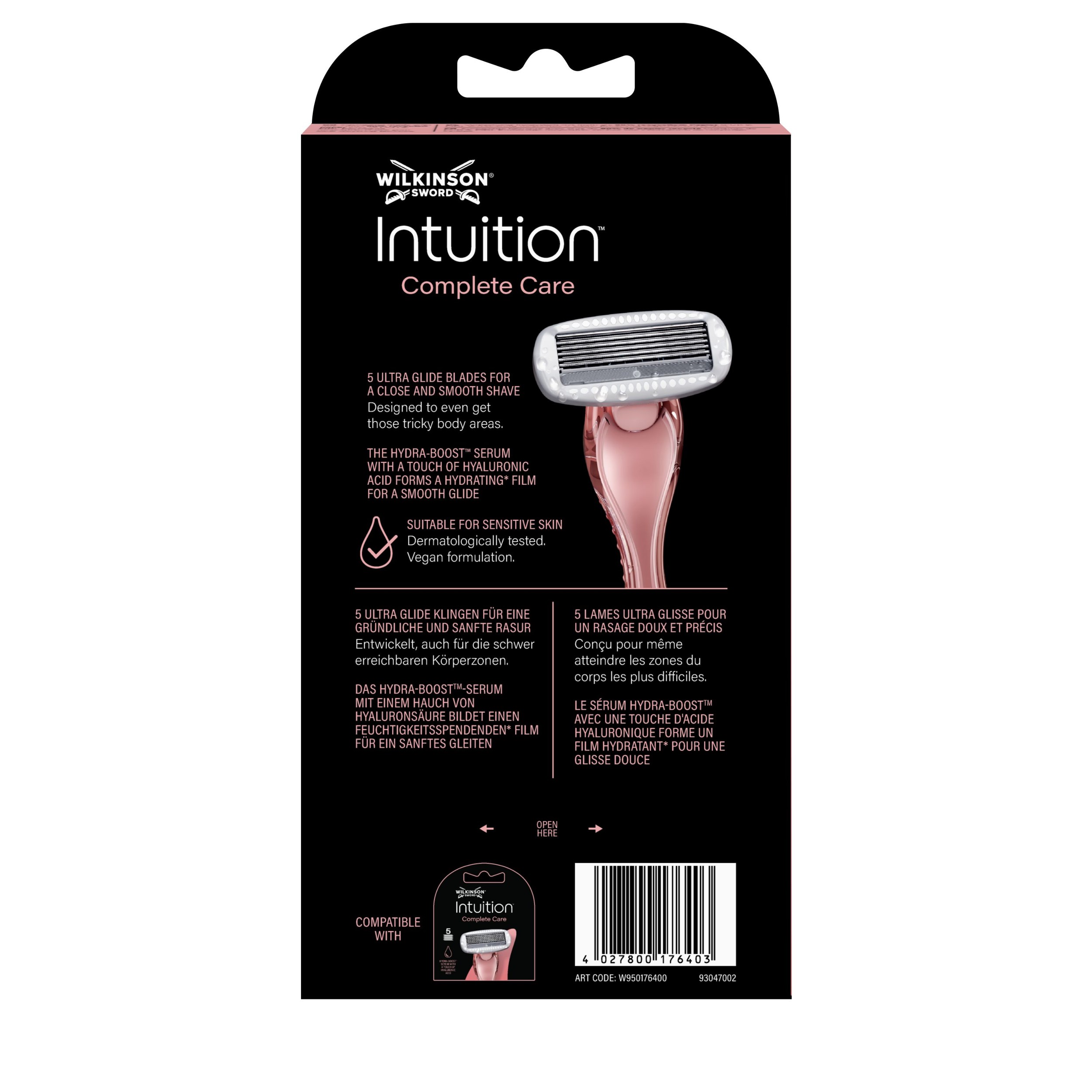 Wilkinson Sword Intuition Complete Care dámský holící strojek a 4 ks náhradní hlavice-1
