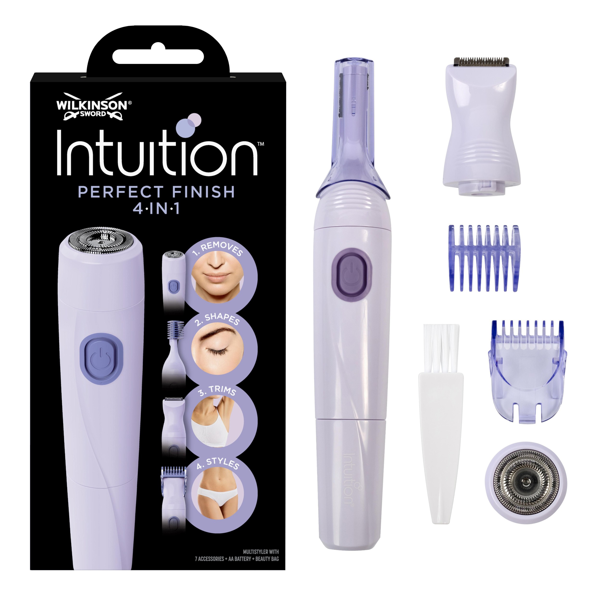 Drogerie a kosmetika - Wilkinson Sword Intuition Perfect Finish 4 v 1 zastřihovač