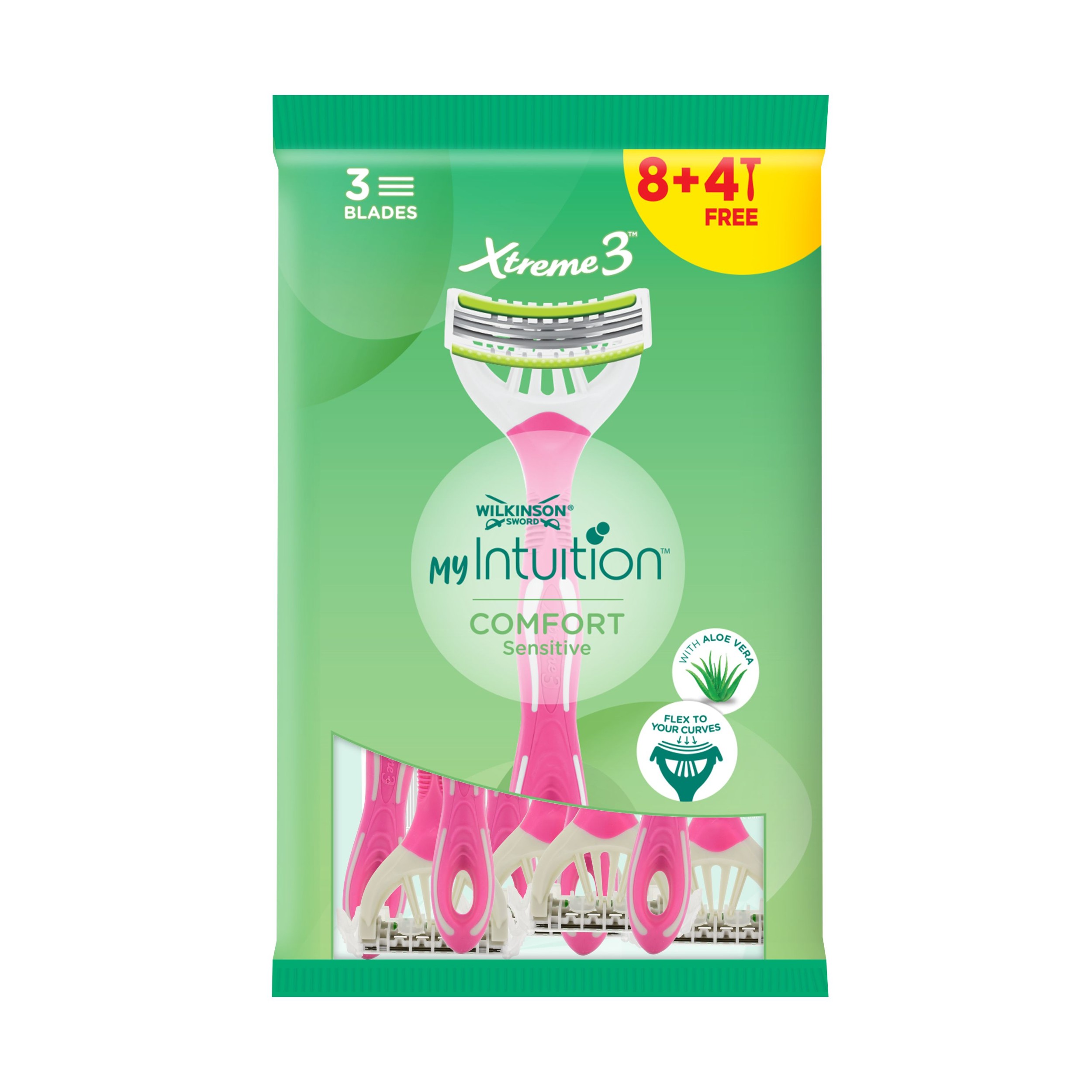 Drogerie a kosmetika - Wilkinson Sword Xtreme3 Sensitive Comfort 12 ks