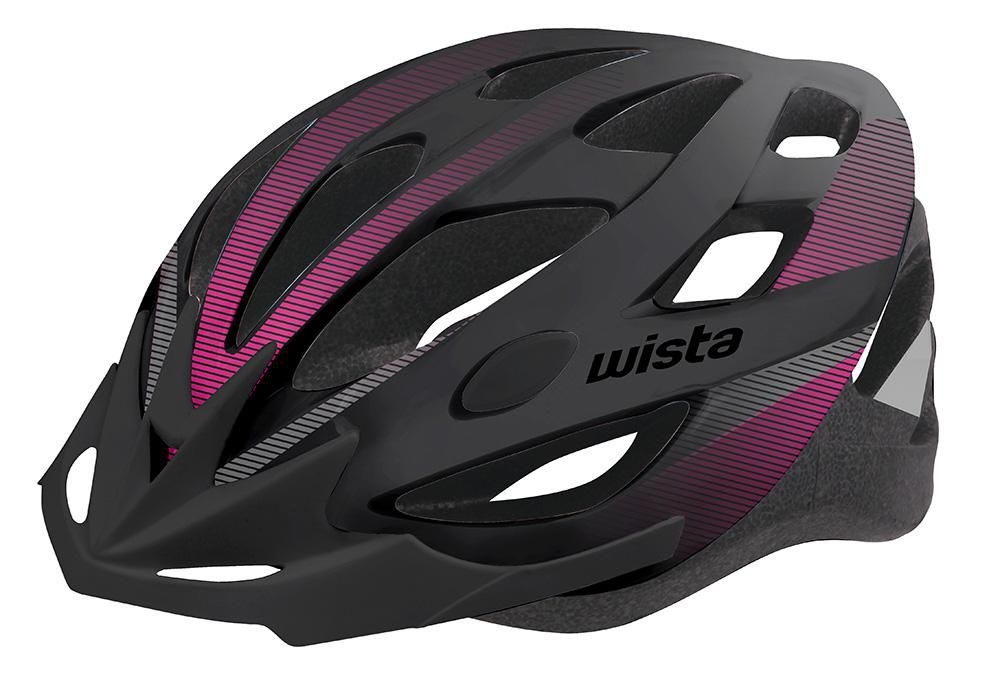 Domácnost a Zahrada - Wista Cyklistická přilba černá/růžová L/XL