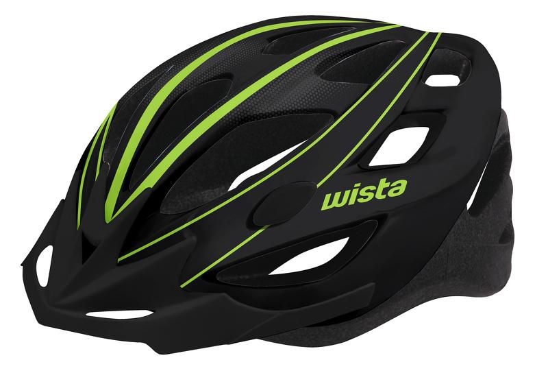 Domácnost a Zahrada - Wista Cyklistická přilba HardShell černá-zelená L/XL