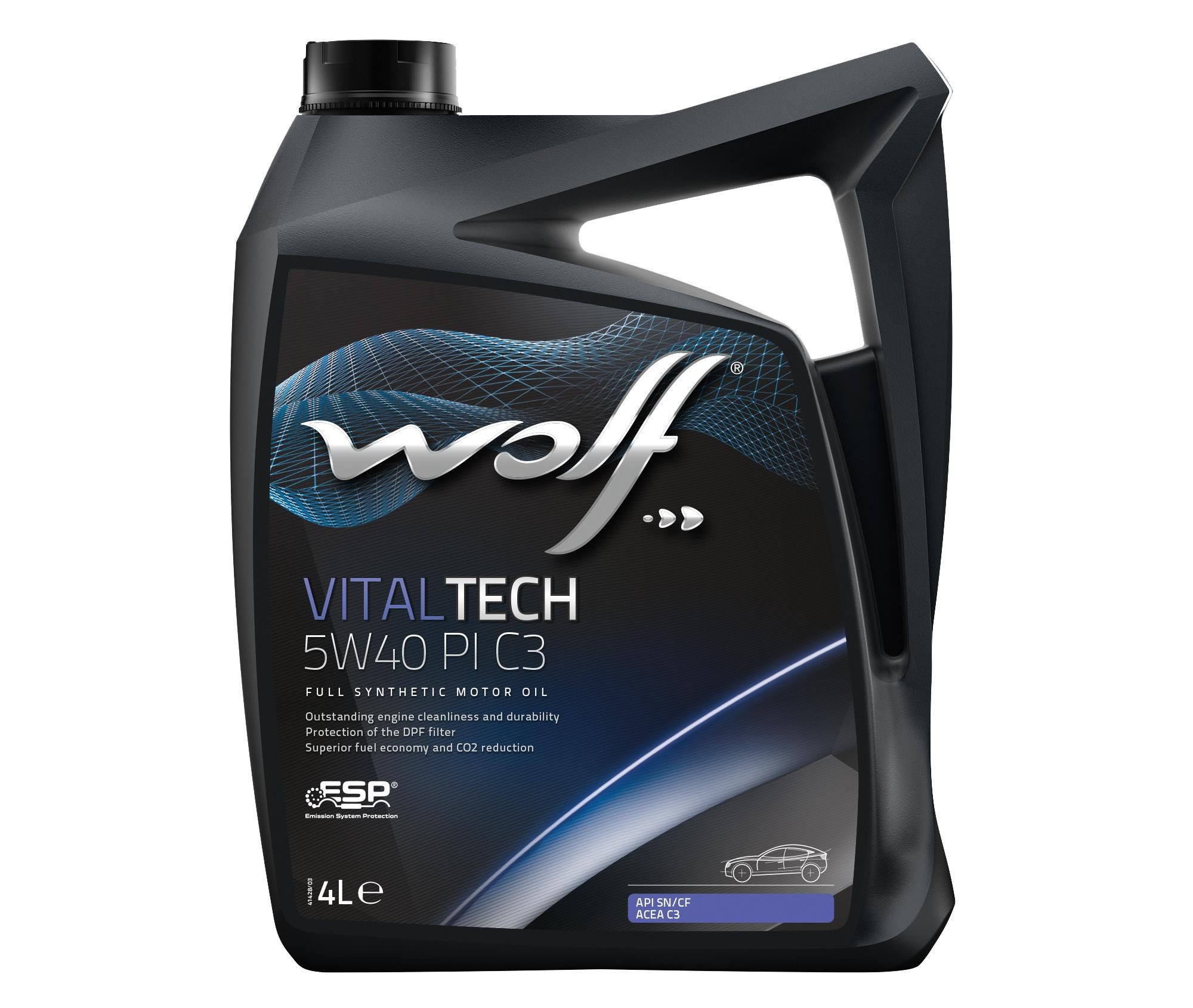 Wolf Motorový olej Vitaltech 5W40 PI C3 4 l-0
