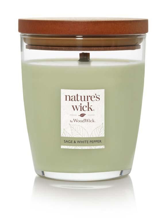 Domácnost a Zahrada - ‭Wood Wick Nature'S Wick Tumbler střední Sage & White Papper‬ 284 g