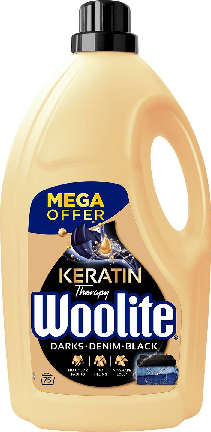 Drogerie a kosmetika - Woolite Darks, Black, Denim Tekutý prací přípravek 4,5l 75 praní