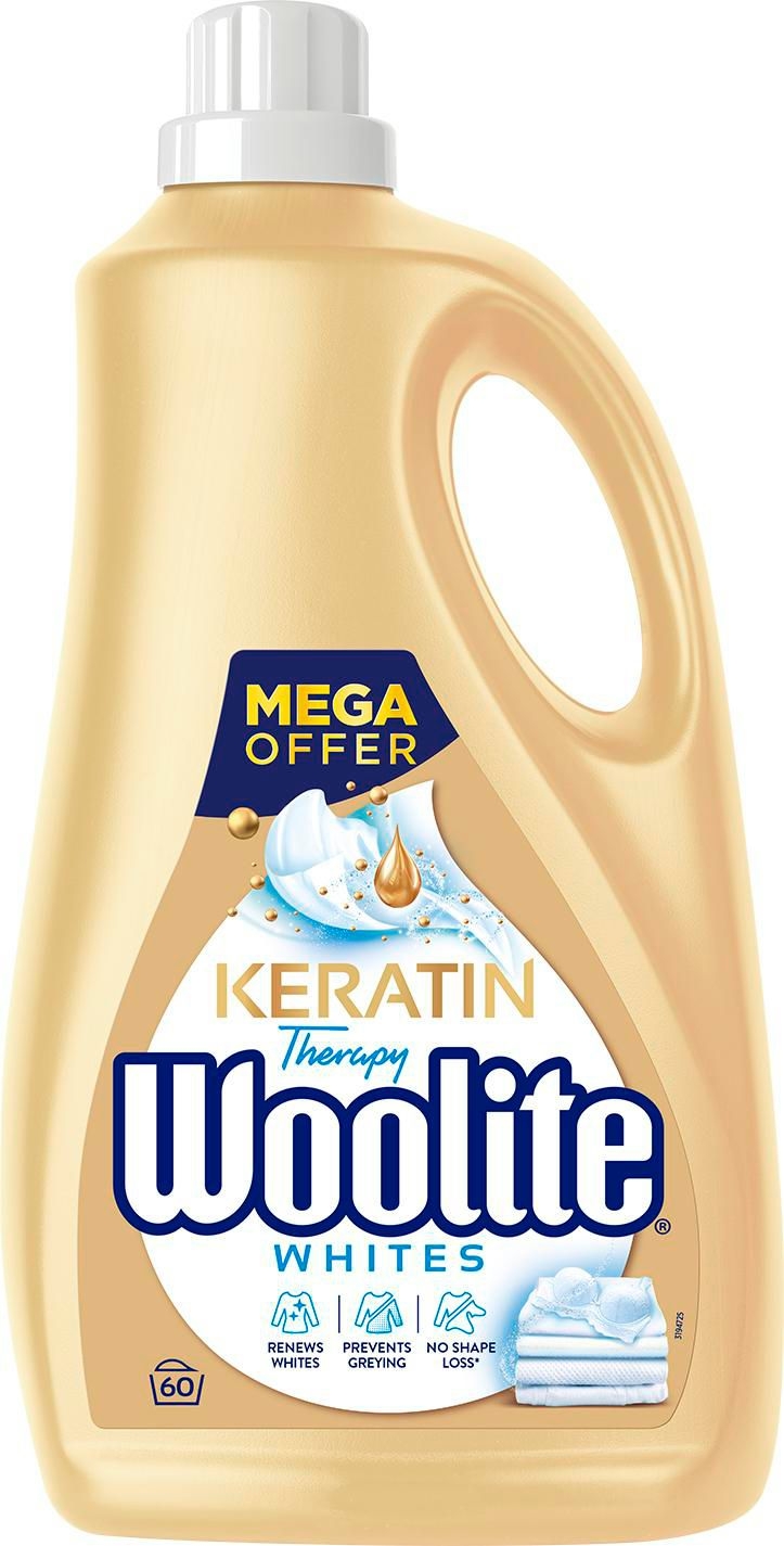 Drogerie a kosmetika - Woolite Na bílé prádlo s keratinem 3,6l 60 praní