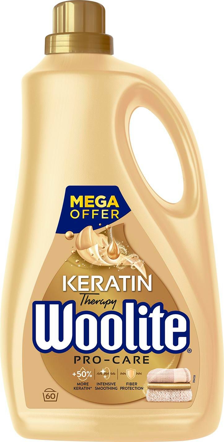 Drogerie a kosmetika - Woolite Pro-Care s keratinem Tekutý prací přípravek 3,6 l 60 praní