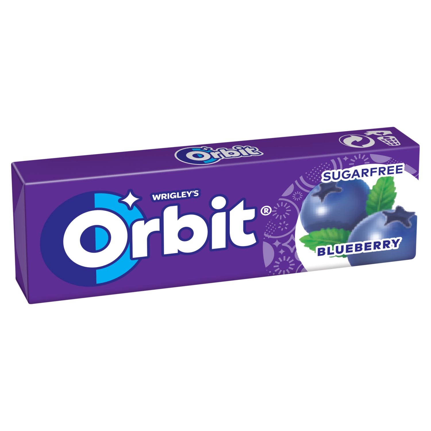 Trvanlivé potraviny - Wrigley's Orbit Blueberry žvýkačky 10 ks 14g