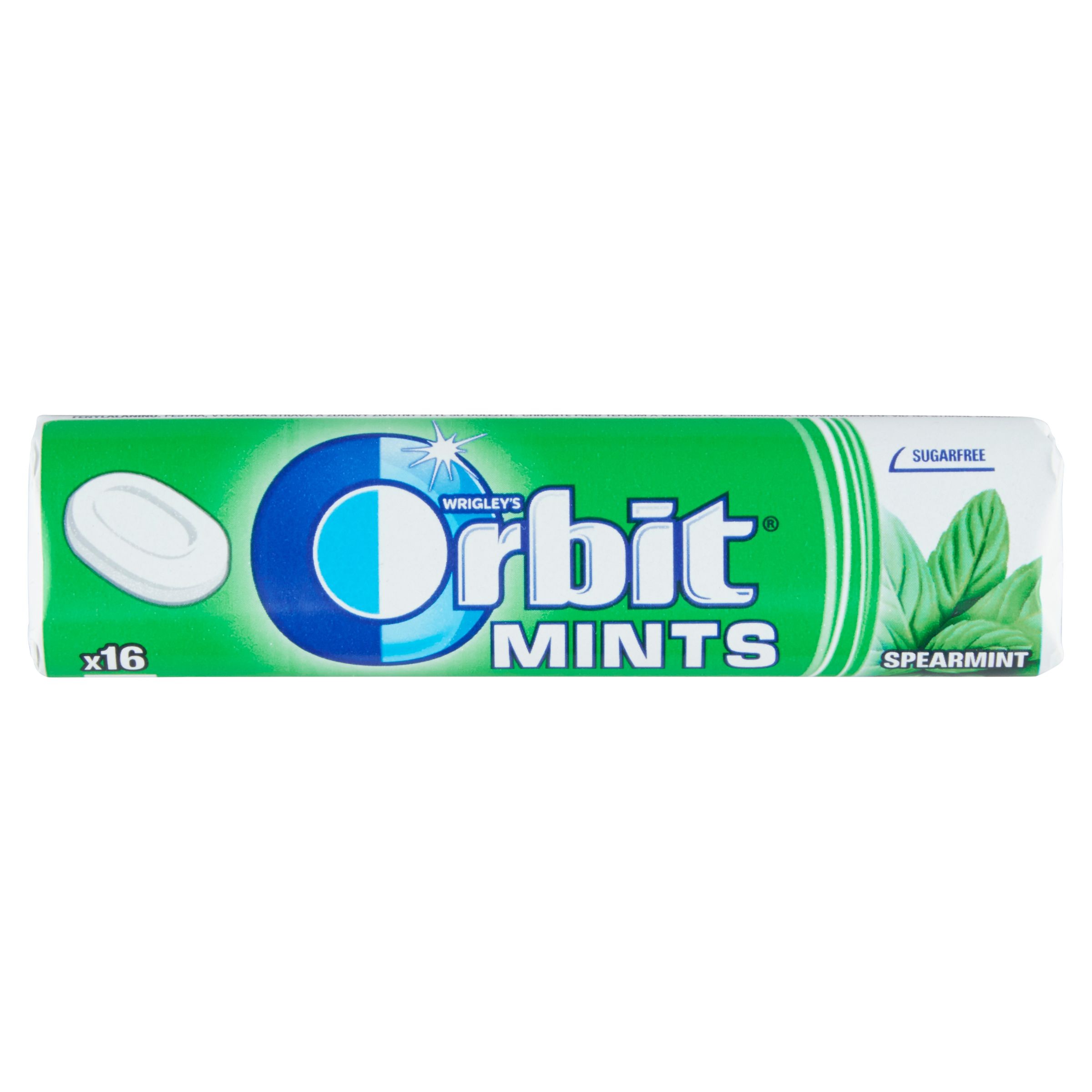 Trvanlivé potraviny - Wrigley's Orbit Mints Spearmint 16 ks 28 g