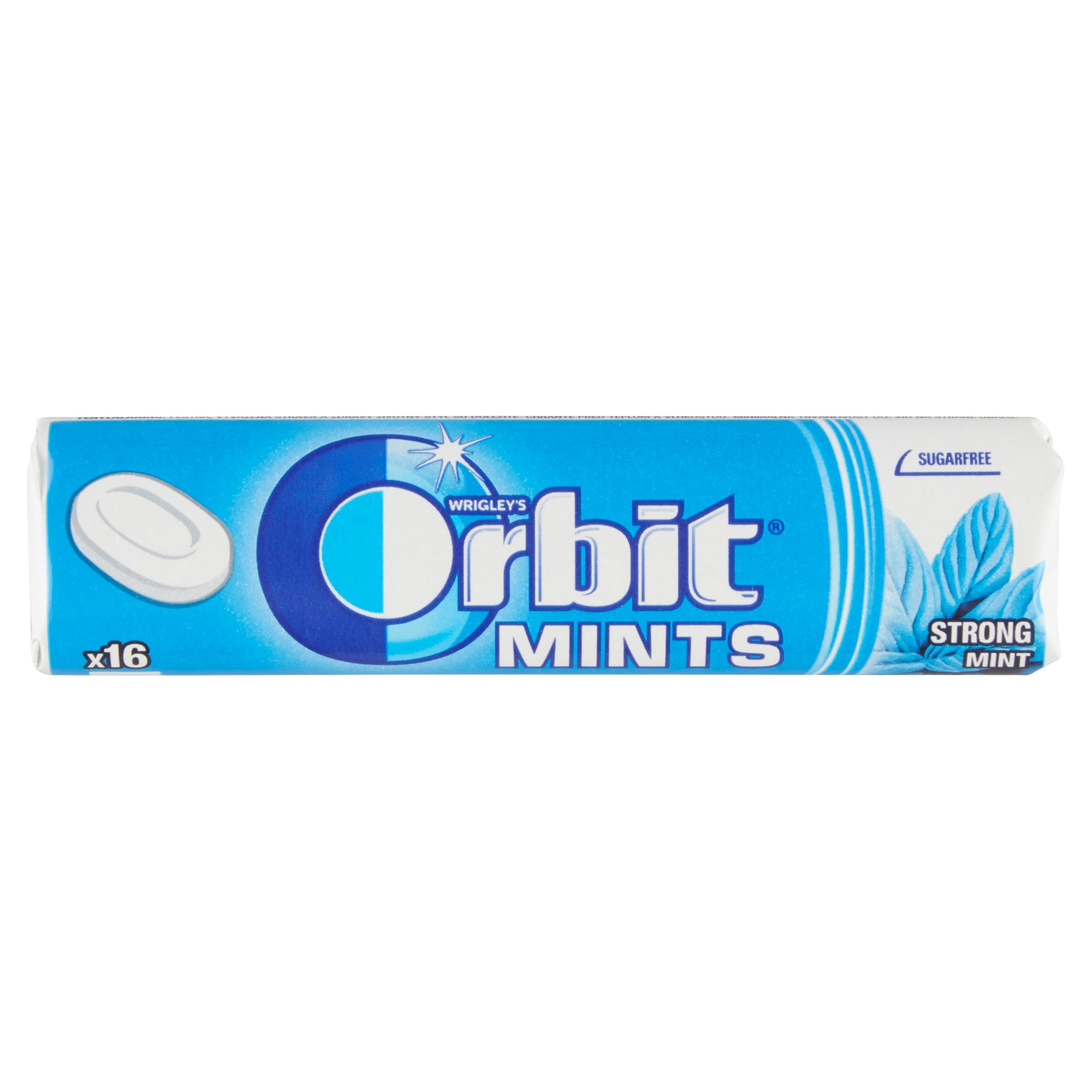 Trvanlivé potraviny - Wrigley's Orbit Mints Strong Mint 16 ks 28 g