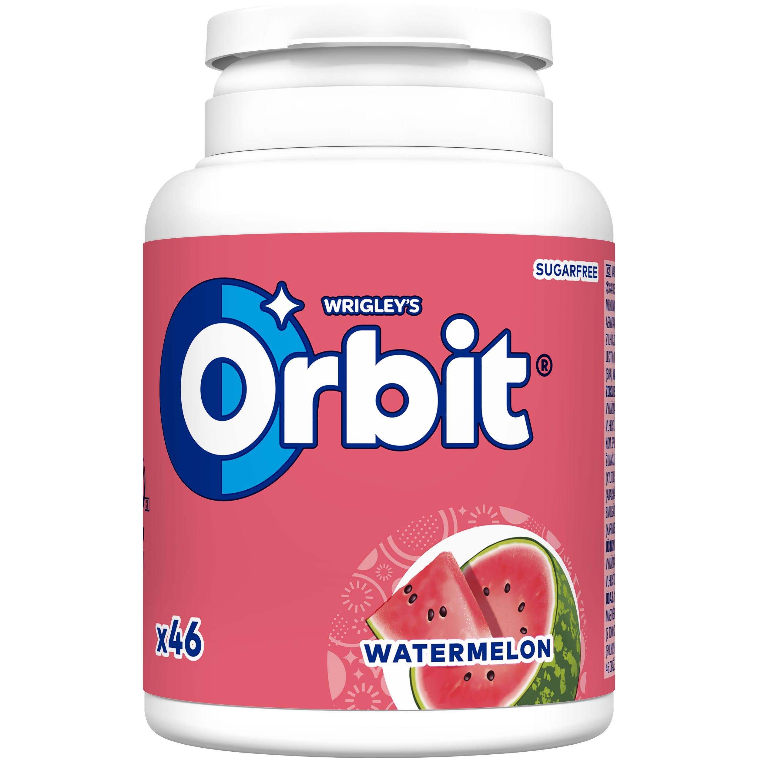 Trvanlivé potraviny - Wrigley's Orbit Watermelon Žvýkačky 46ks 64g
