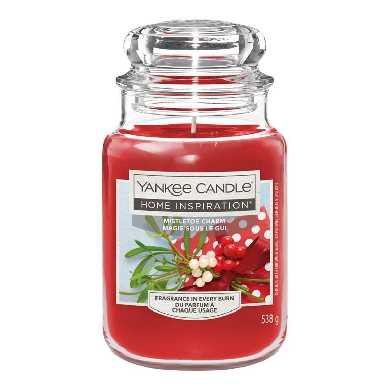 Domácnost a Zahrada - Yankee Candle Home inspiration sklo velké Mistletoe Charm 538g