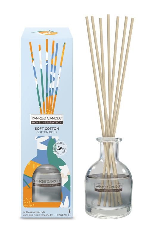 Domácnost a Zahrada - Yankee Candle Home Inspiration Vonný difuzér Soft cotton 90 ml