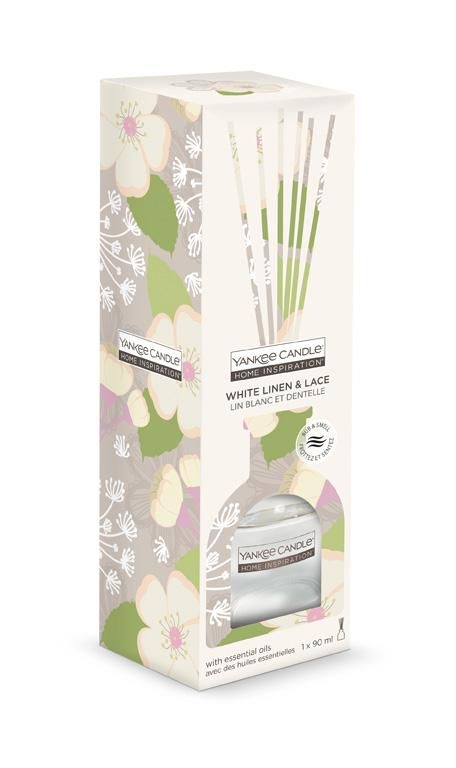 Domácnost a Zahrada - Yankee Candle Home Inspiration Vonný difuzér White linen & lace 90 ml