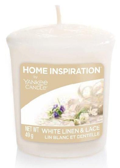 Domácnost a Zahrada - Yankee Candle Home Inspiration votiv White Linen&Lace 49g