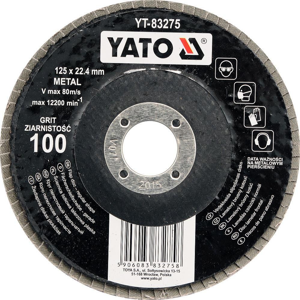 Domácnost a Zahrada - Yato Kotouč lamelový brusný na kov 125x22,4mm P80
