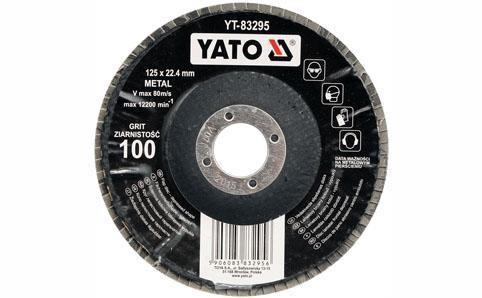 Domácnost a Zahrada - Yato Kotouč lamelový korundový 125 x 22,2 mm vypouklý brusný P100
