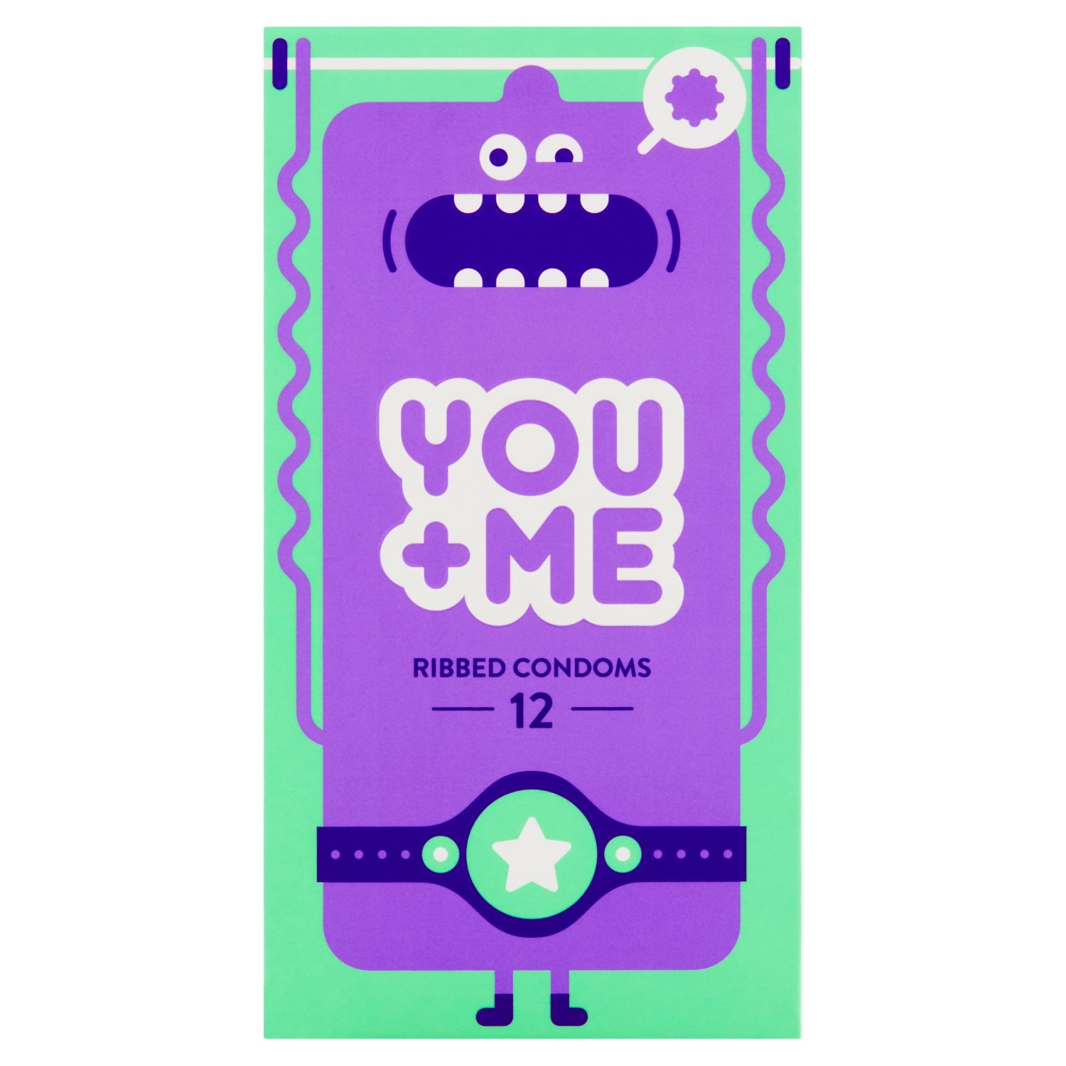 Drogerie a kosmetika - You Me Ribbed kondomy 12 ks