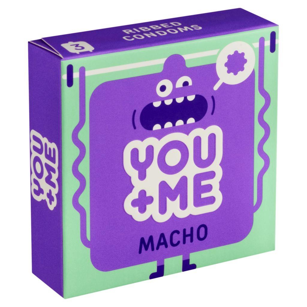 Drogerie a kosmetika - You Me Ribbed kondomy 3 ks