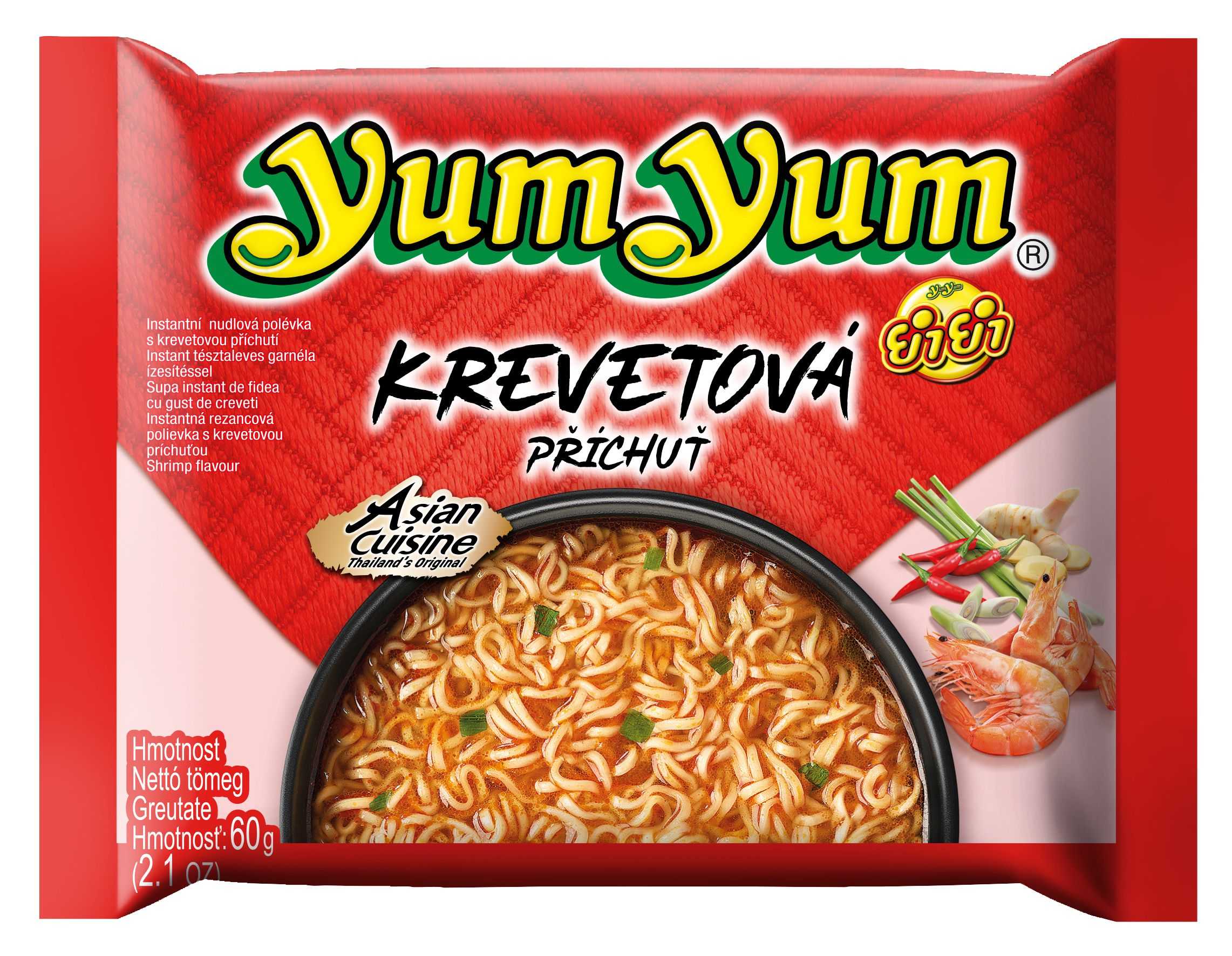 Trvanlivé potraviny - YumYum Instantní nudlová polévka s krevetovou příchutí 60 g