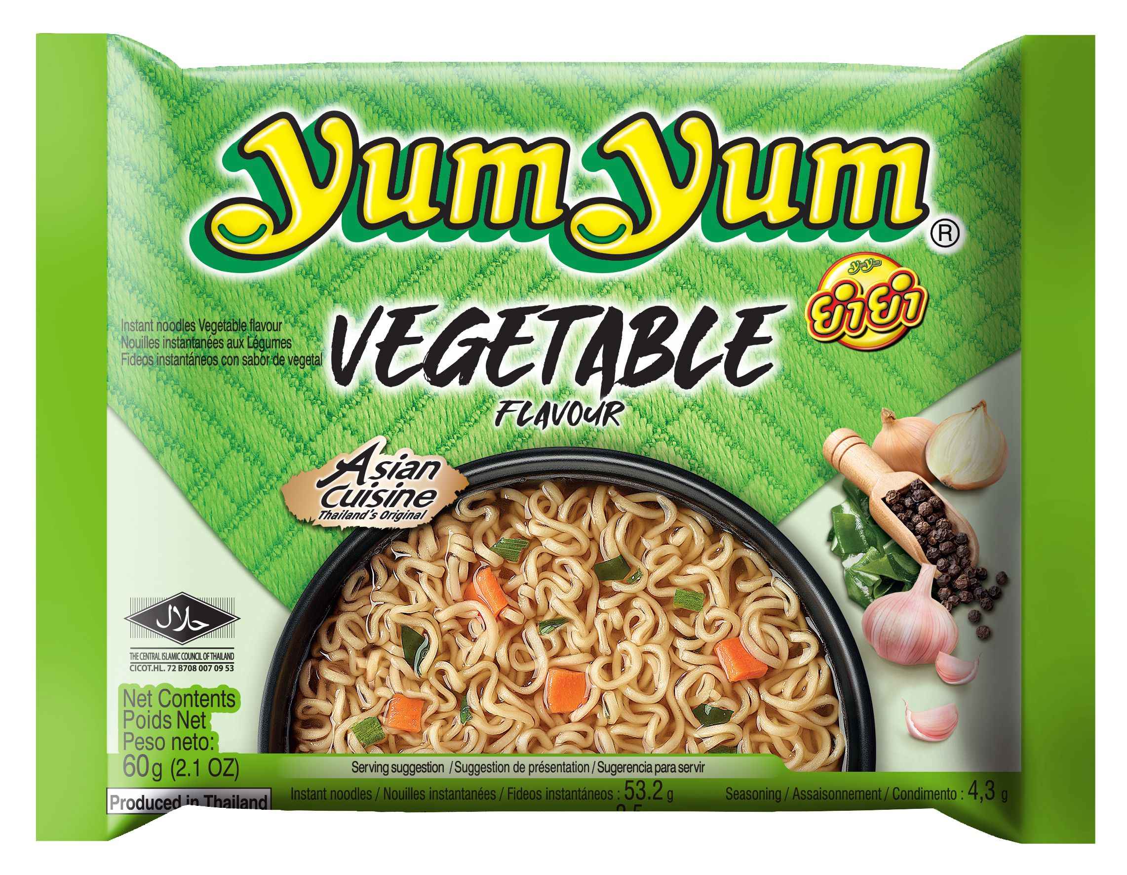 Trvanlivé potraviny - YumYum Instantní nudlová polévka se zeleninovou příchutí 60 g