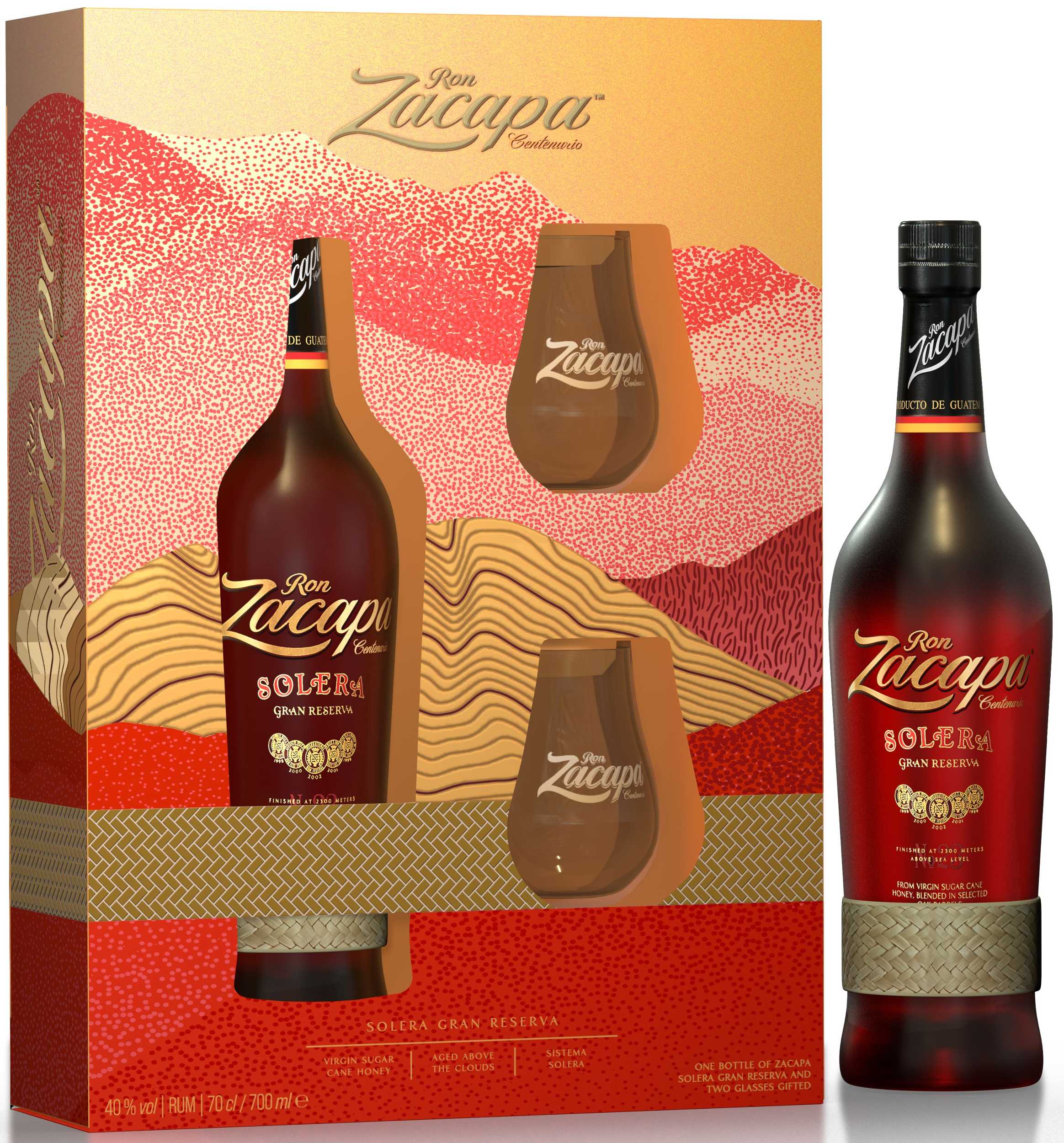 Nápoje - Zacapa Solera 40% 0,7l + 2 skleničky