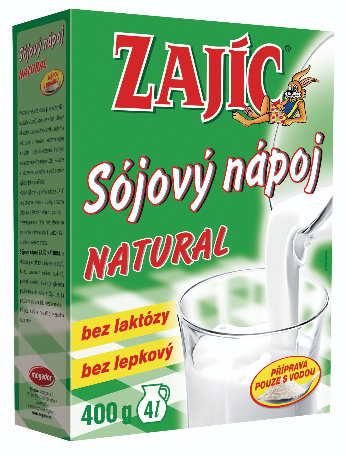 Zdravý svět - Zajíc Sójový nápoj natural 400 g