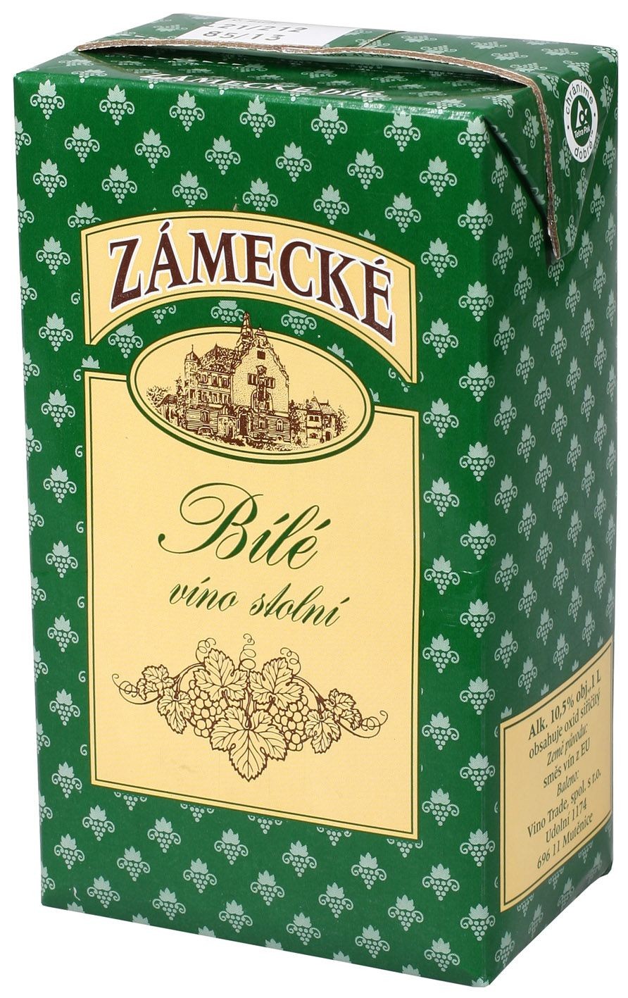 Nápoje - Zámecké bílé víno 1 l