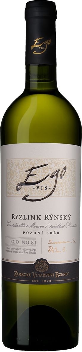 Nápoje - Zámecké Vinařství EGO Ryzlink rýnský pozdní sběr 750 ml