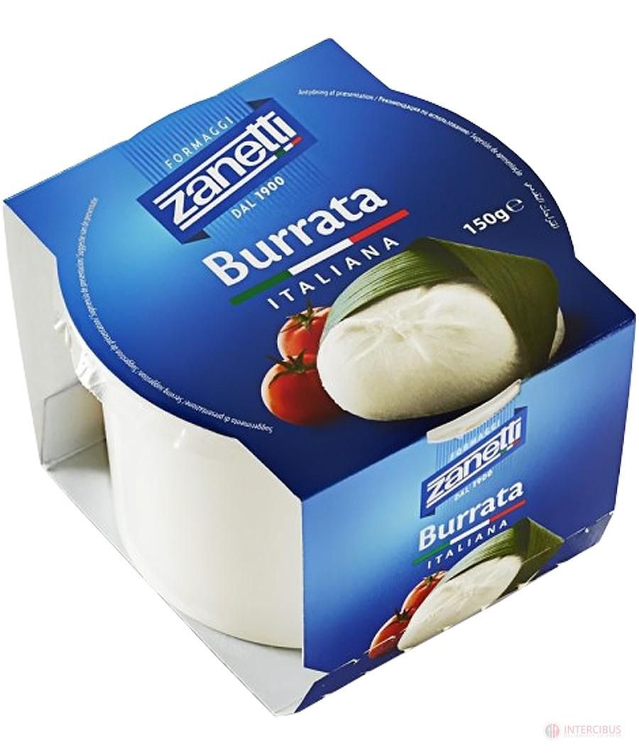 Mléčné a chlazené - Zanetti Burrata Smetanový čerstvý sýr 150 g