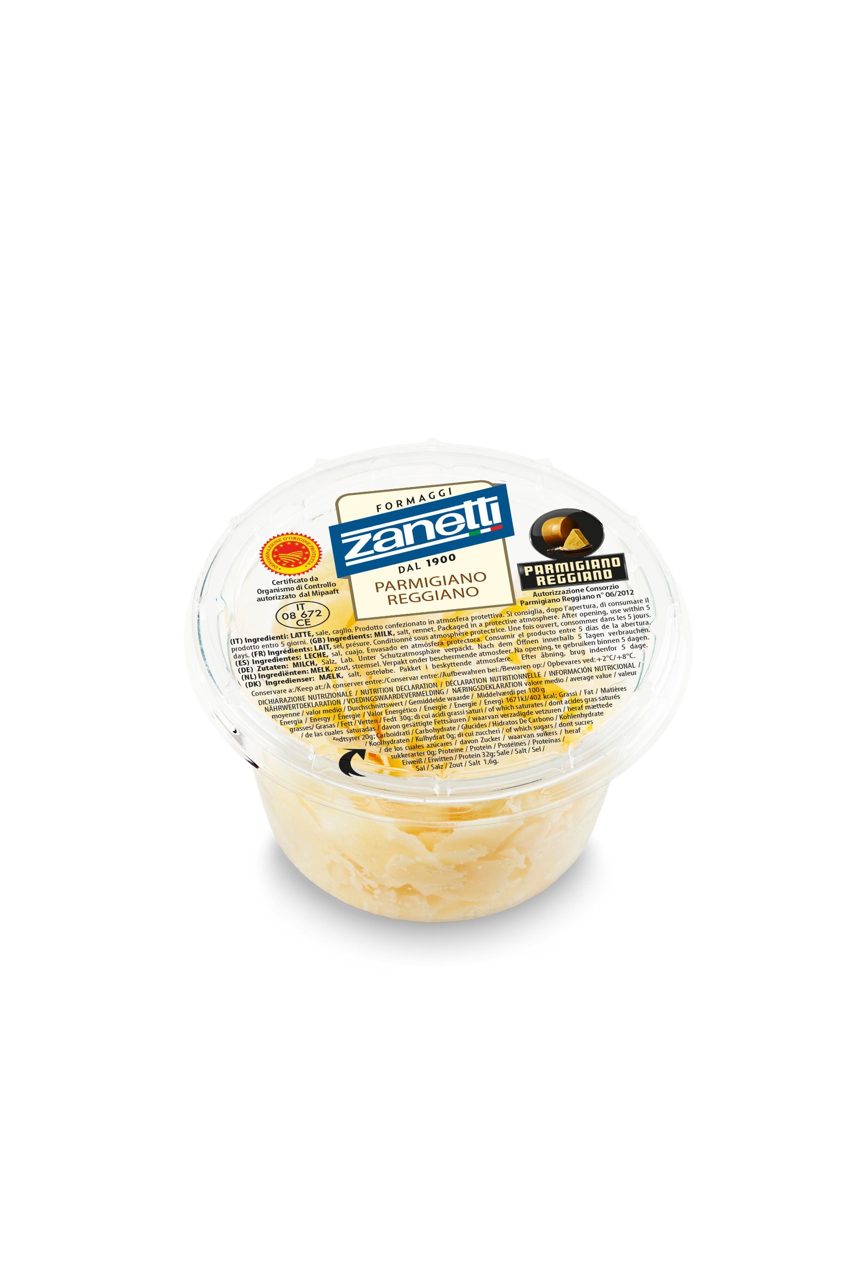 Mléčné a chlazené - Zanetti Parmigiano Reggiano hobliny 80 g
