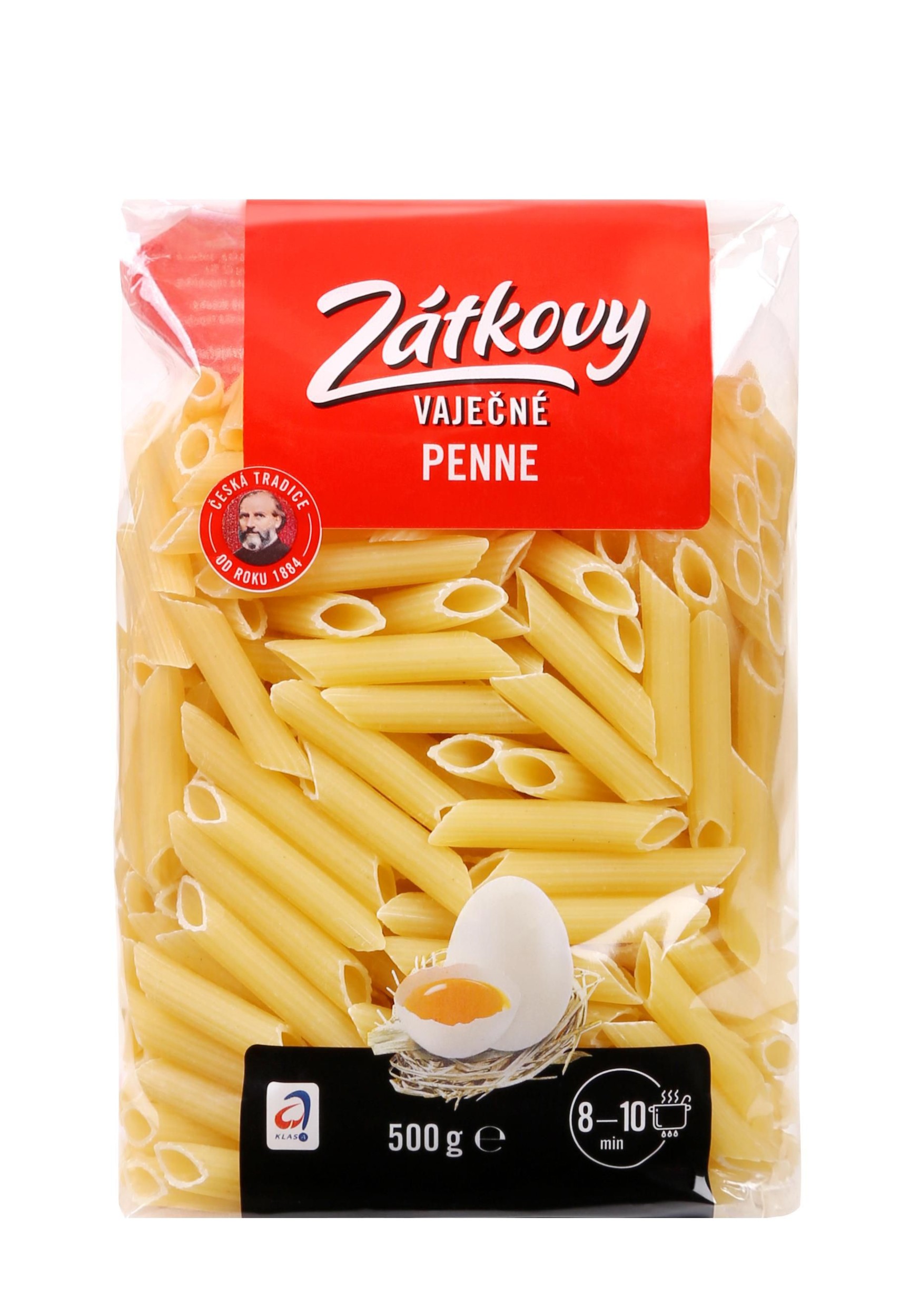 Trvanlivé potraviny - Zátka Vaječné těstoviny Penne 500 g