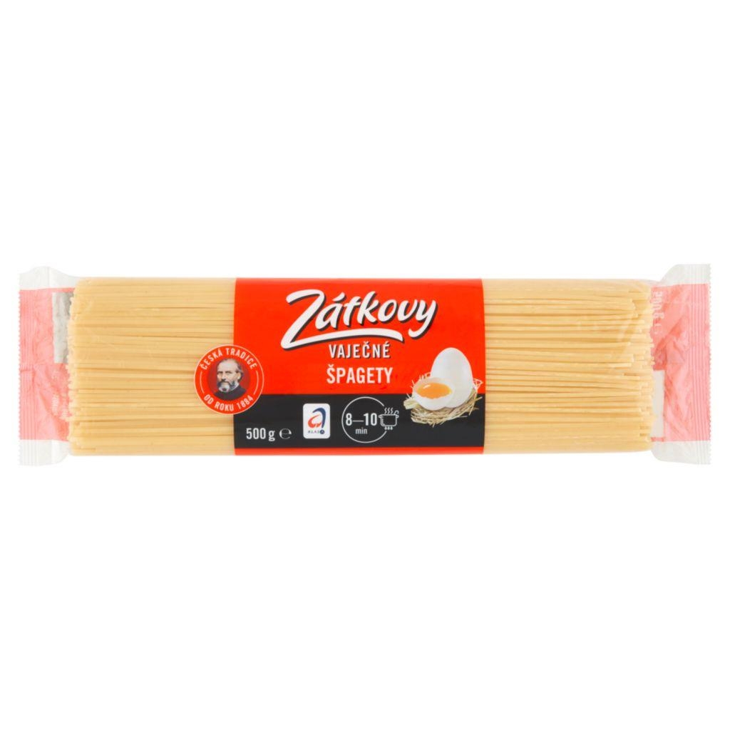 Trvanlivé potraviny - Zátka Vaječné těstoviny špagety 500 g