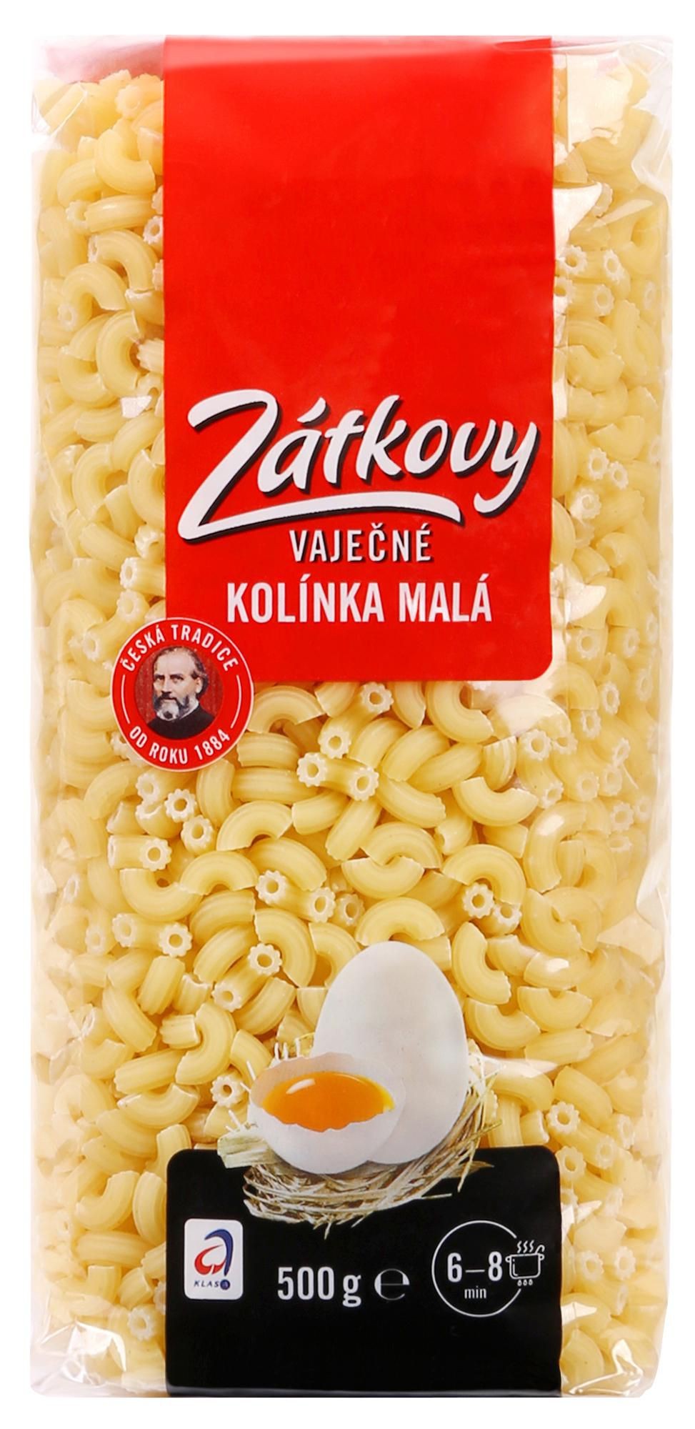 Trvanlivé potraviny - Zátkovy Vaječné těstoviny kolínka malá 500 g
