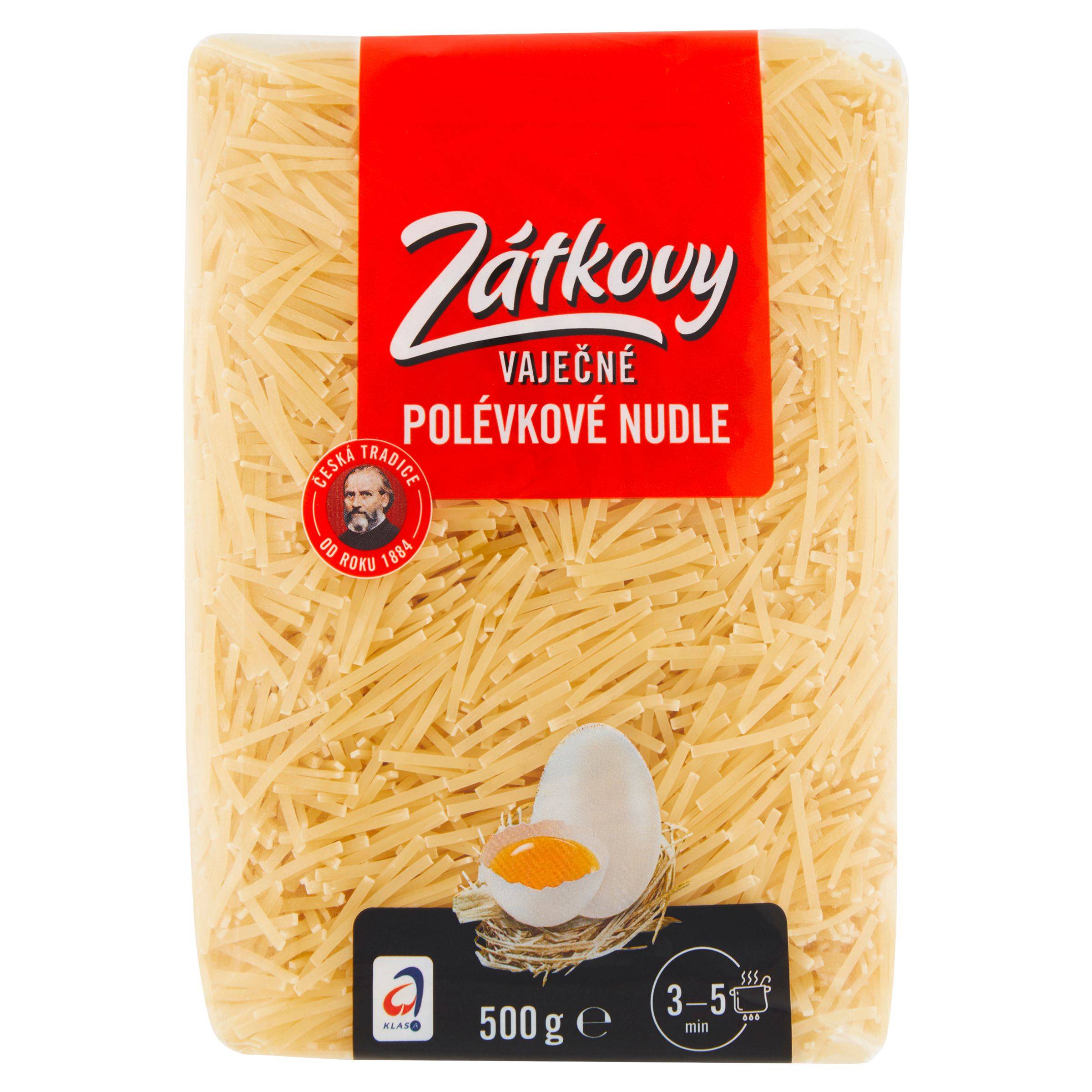 Trvanlivé potraviny - Zátkovy Vaječné těstoviny polévkové nudle 500 g