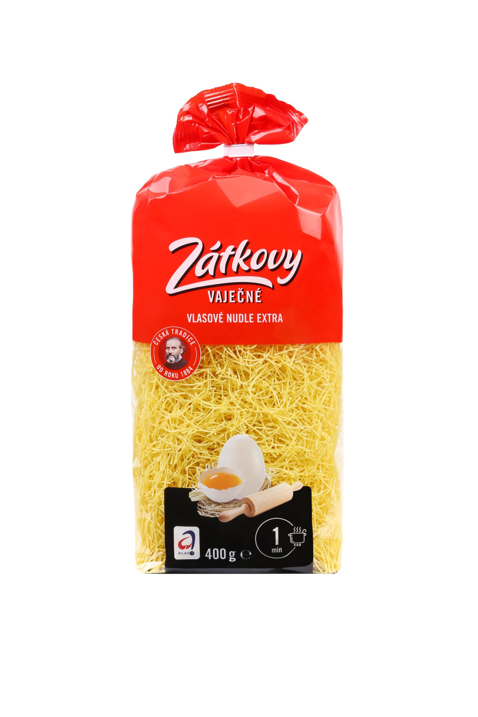 Trvanlivé potraviny - Zátkovy Válcované nudle extra vlasové 400 g