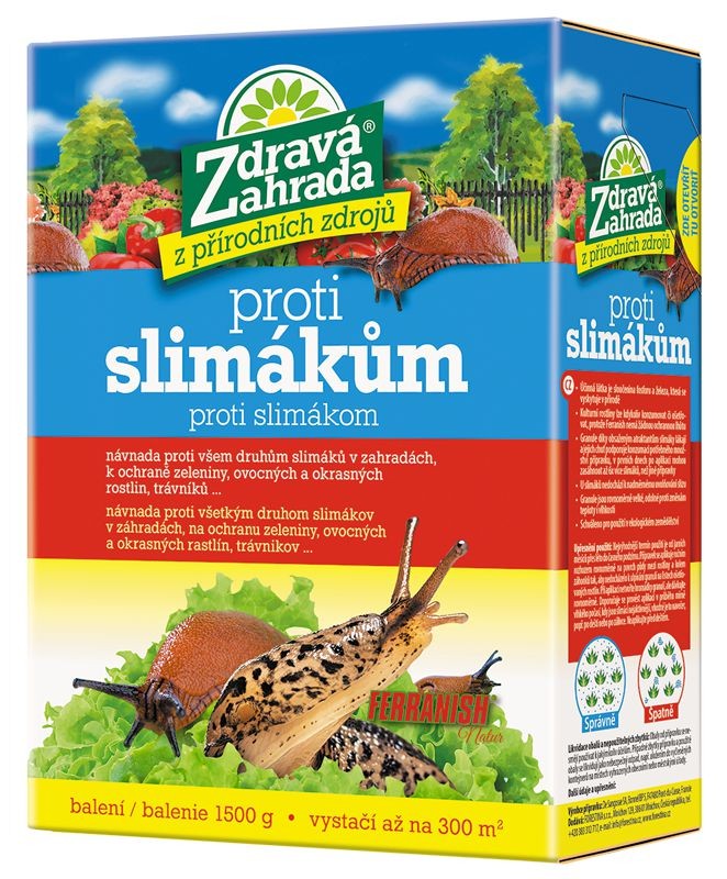 Domácnost a Zahrada - Zdravá zahrada Proti slimákům Ferranish Natur 1500 g