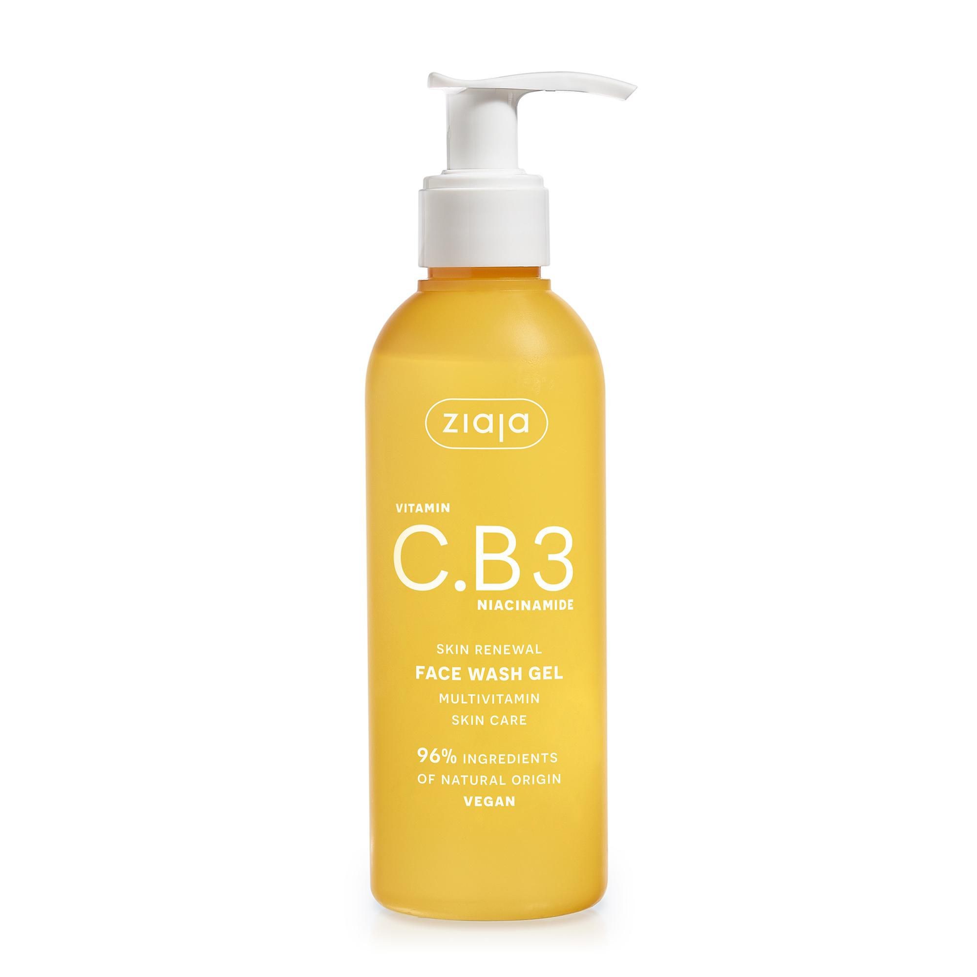 Drogerie a kosmetika - Ziaja Vitamin C.B3 Niacinamide Pleťový čisticí gel 190ml