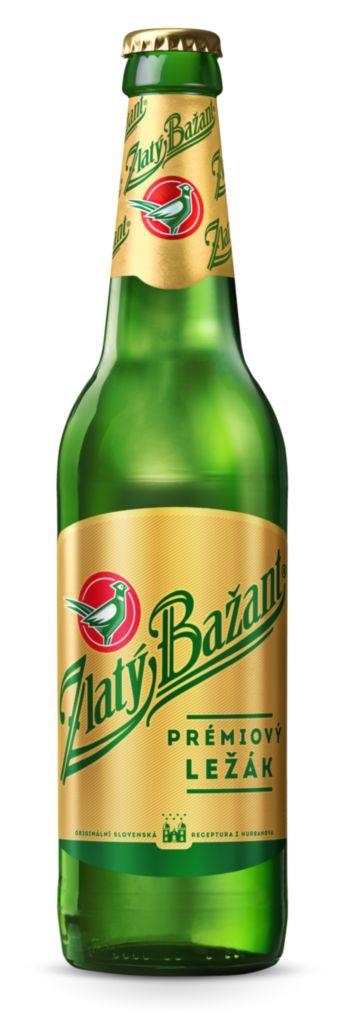 Nápoje - Zlatý Bažant pivo ležák světlý sklo 0,5 l