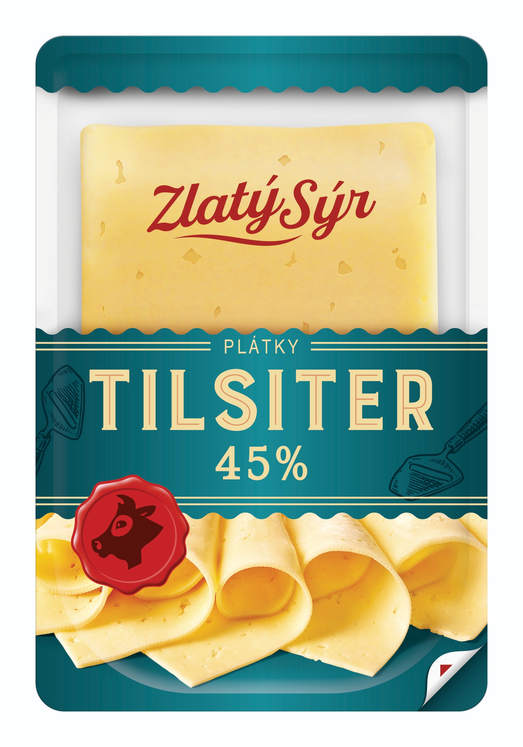 Mléčné a chlazené - Zlatý sýr Tilsiter plátky 150g