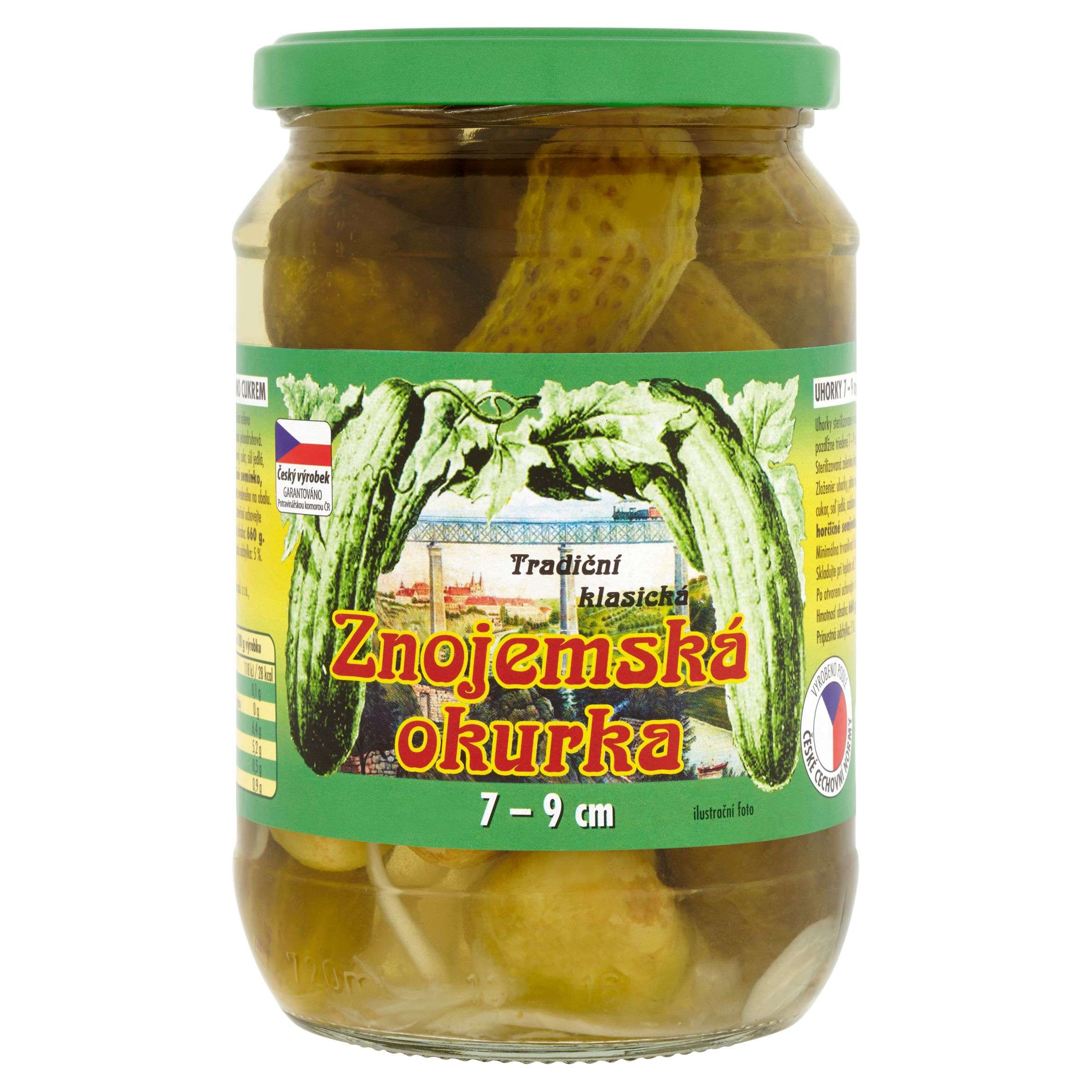 Trvanlivé potraviny - Znojemská okurka 7-9 cm 660 g