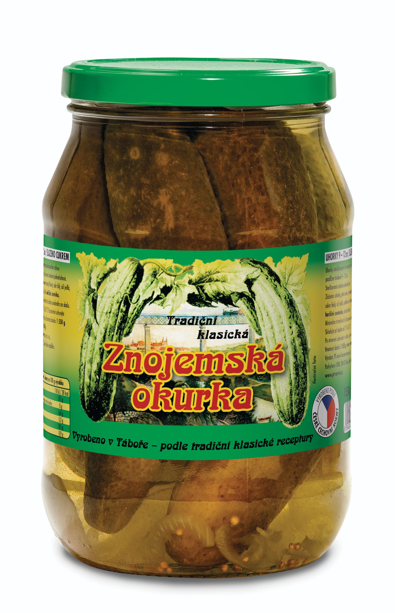Trvanlivé potraviny - Znojemská okurka 9-12cm 1550g
